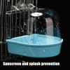 Transparente Hänge-Vogelbadewanne für Käfig Sittich Vogelkäfigzubehör Papageien Badewanne Bade Dusche Käfig für Kanarienvogel Wellensittich Nymphensittich
