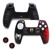 Spider Pattern Silicone Controller Cover Case for PS5 Anti-Fall Protection Anti-Slip Thumb Grip Cap Controller Protector