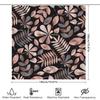 Leaf Print Shower Curtain Waterproof Bathroom Decoration Customizable Size Various Colors Available Decorative Window Treatment