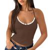 Women's Summer Small Vest Outer Wear Camisole Bottom Shirt Sexy Exposed Navel Color Slim Top