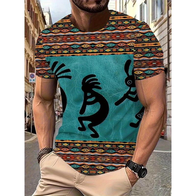 Men's Popeye The Sailor Man Print TShirt Casual Crewneck Soft Fabric Short Sleeve Funny Cartoon Graphic Tee Daily Streetwear