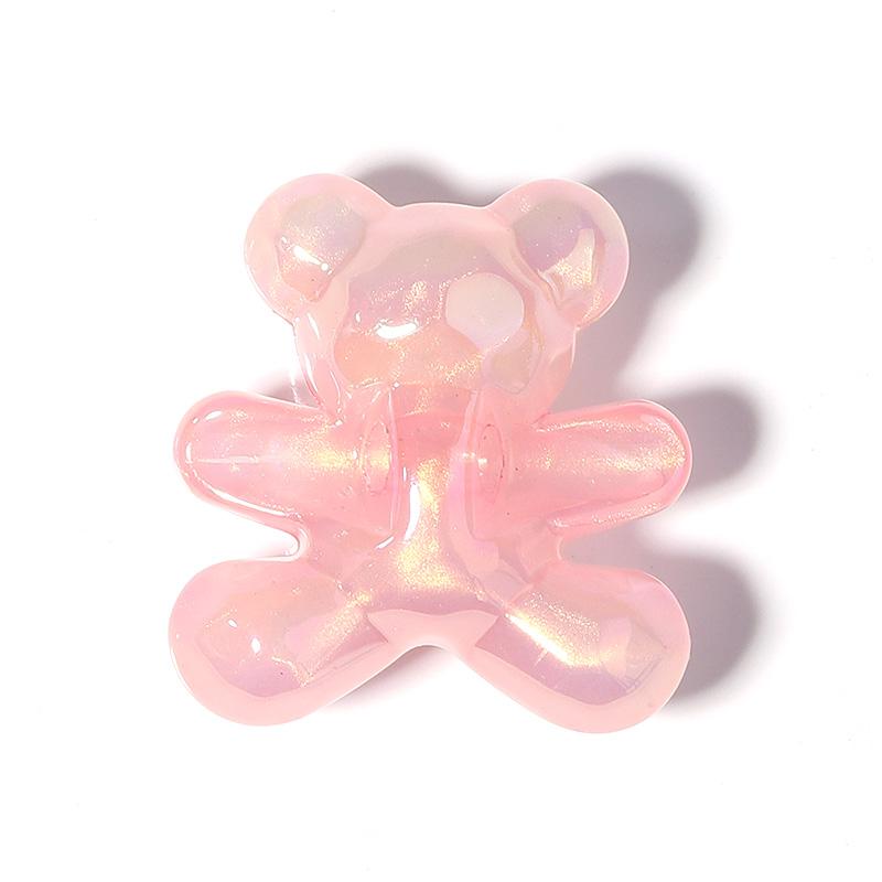 10Pcs Candy Color Bear Acrylic Beads Faceted Cute Gummy Bear Loose Beads for Jewelry Making DIY Gifts Necklace Bracelet Supplies