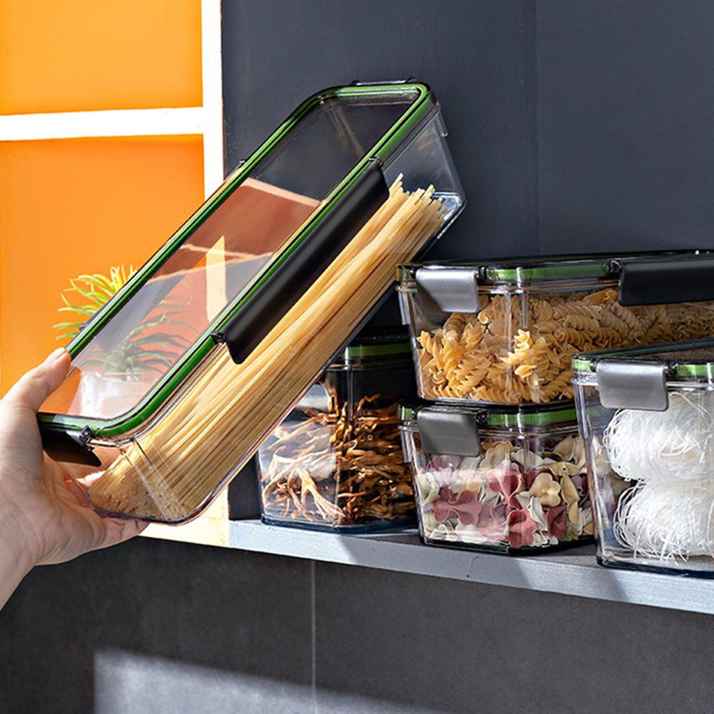 Pasta Container Seal Food Grade Nonstick Pasta Keeper Heat Resistant Airtight Vegetables Fruit Storage Box for Dorms Kitchen