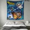 Rabbids Invasion Glow Wall Hanging Printed Fabric Blanket Decorative Tapestries for Bedroom Living Room Home Decor