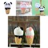 Lovely Stuffed Panda Bear Doll Keychain Decorative Ornament