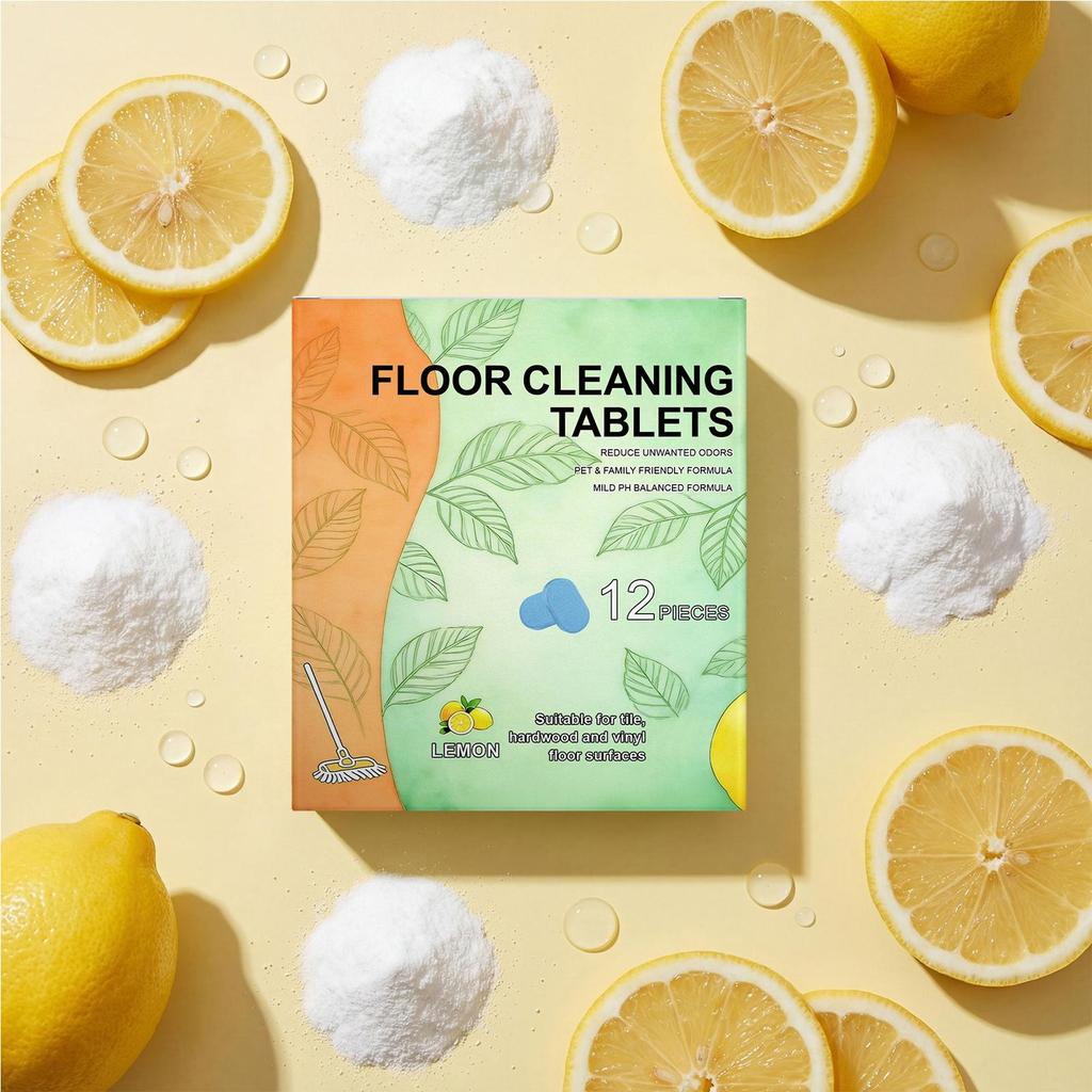Floor Stain Removal Agent Floor Cleaner Tablets Solution Cleaning Sheets Water-Soluble Sterilizing Fragrant Dirt Toilet Cleaning