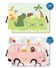 Magnetic Cartoon Car Sunshade - Double Layer Window Curtain for Children's Heat Insulation & UV Protection