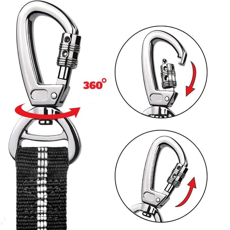 Nylon reflective multi-functional retractable Reflective Shock Absorbing Pet Running Training Large Dog Leash Car safety buckle