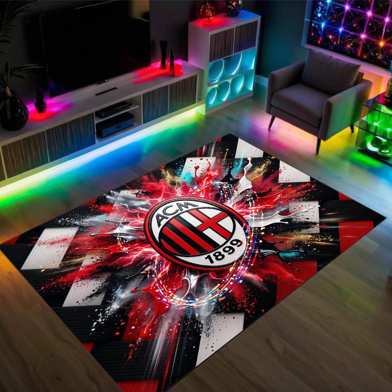 AC Milan Design Crystal Velvet Carpet Cozy Non?Slip Printed Rug For Bedroom Living Room Entrance