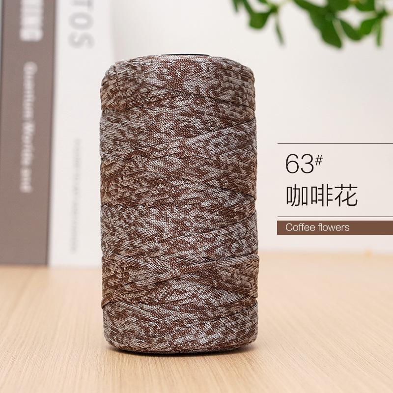 Mercerized Cotton And Linen Flat Belt Thread Light Body Ice Silk Thread Hand Crocheted Diy Hook Bag Hat Seat Cushion Hollow Thread