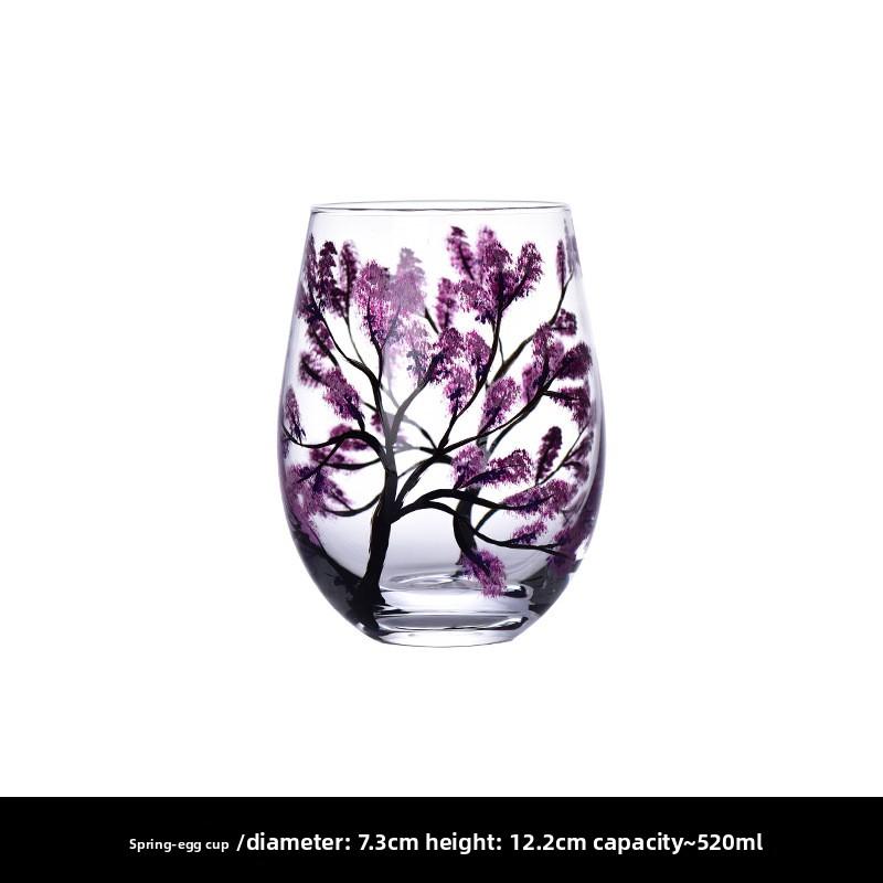 Seasons Glass Cup Four Seasons Tree Wine Glasses Red Wine Glass Goblet Champagne Cup Home Wedding Decoration