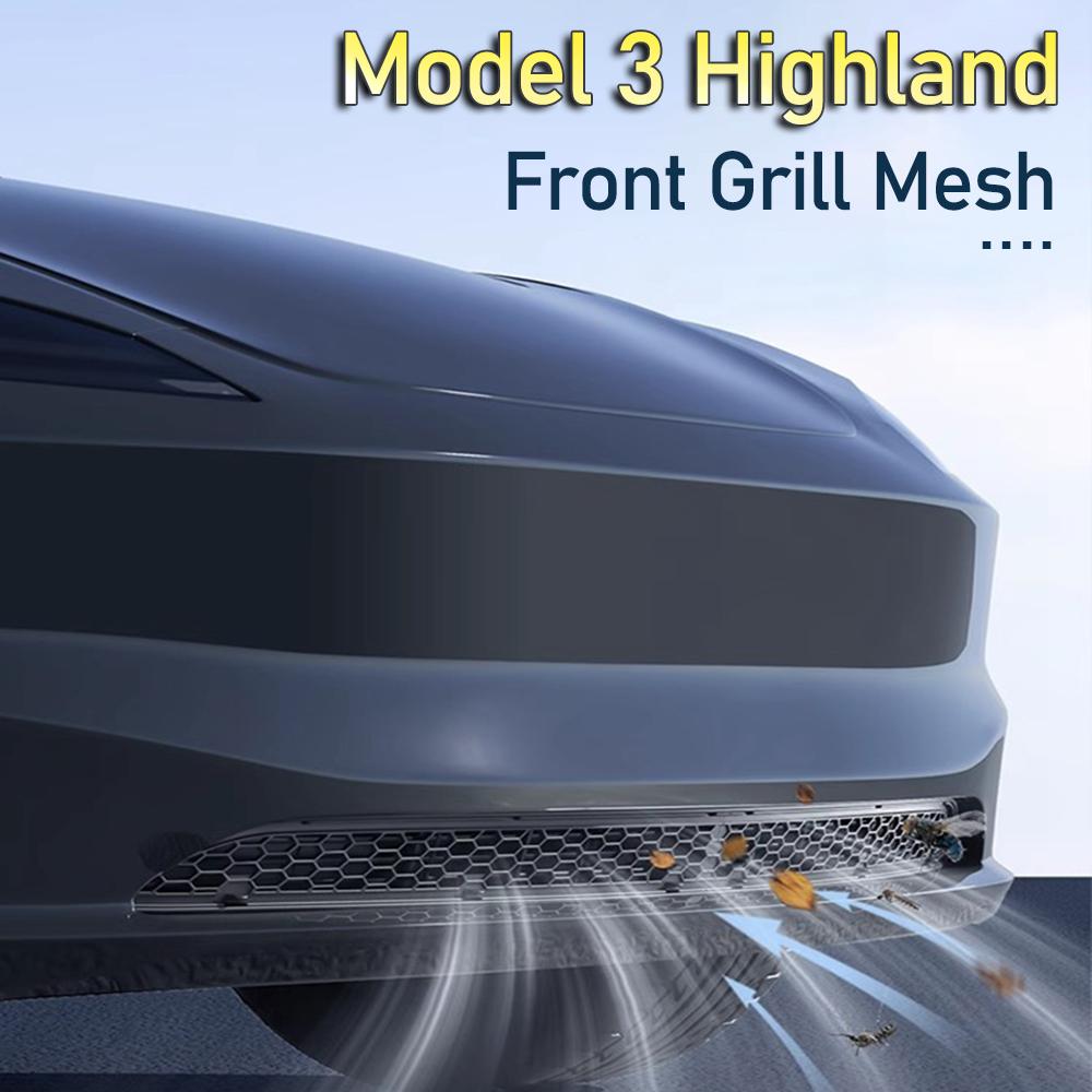 Für Tesla Model 3 2026 2026 Highland Frontgrill Gitter Stoßstangen Grilleinsätze Lufteinlass Lüftungsschlitz Verkleidung Schutz Zubehör
