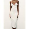 Za2024 Summer New Product Women's Clothes Sexy Split Waist Fitted Midi Sling Dress 4661315 250