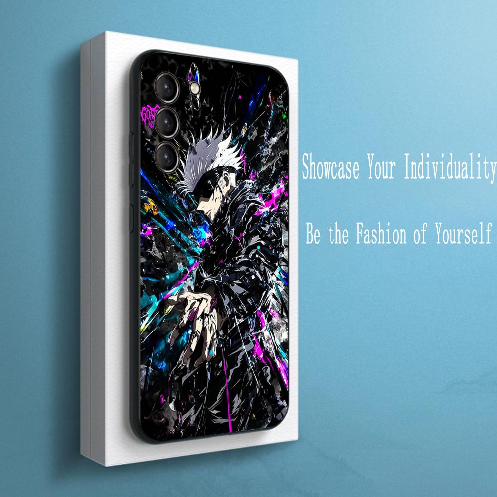 Satoru Gojo Heißer Anime Mann Poster Handyhülle Für Samsung Galaxy S26 S25 S24 S23 S22 S21 Plus Ultra Note20 Weich Schwarz