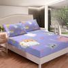 Cartoon Animal Cat Pattern Bed Hat Four-Piece Bedding Set Bedroom Dormitory Bedding Decoration