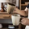 OLOEY Retro Kiln Glaze Ceramic Coffee Mug with Carrying Rope, Set of 2