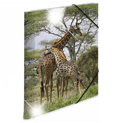 Herma Elasticated Glossy PP Folder A4 Animals (Giraffe)