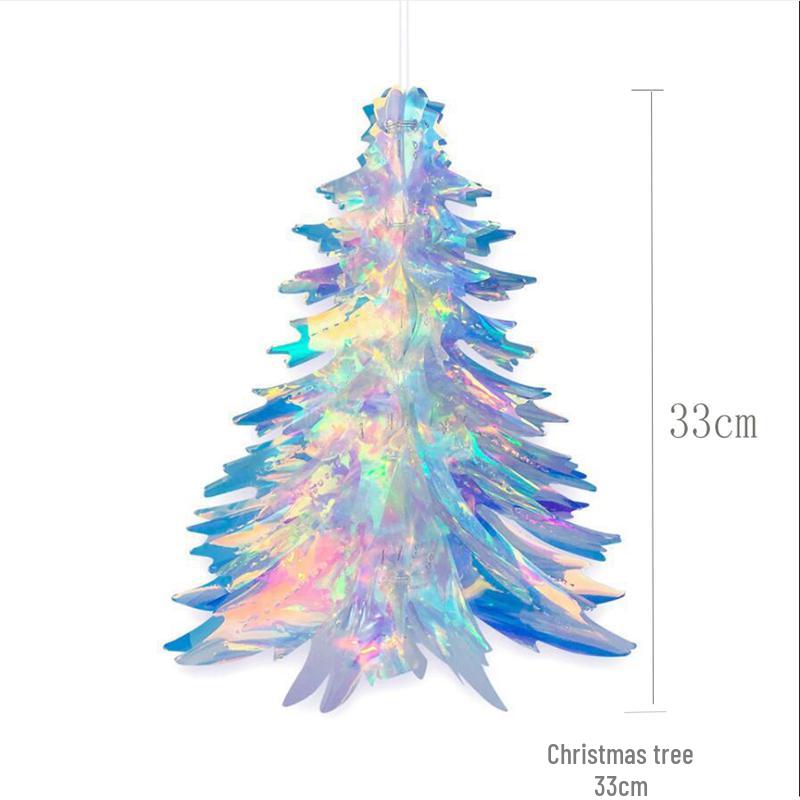 Duhaový vločkový voštinový míč - Barevná vánoční a jarní dekorační rekvizita