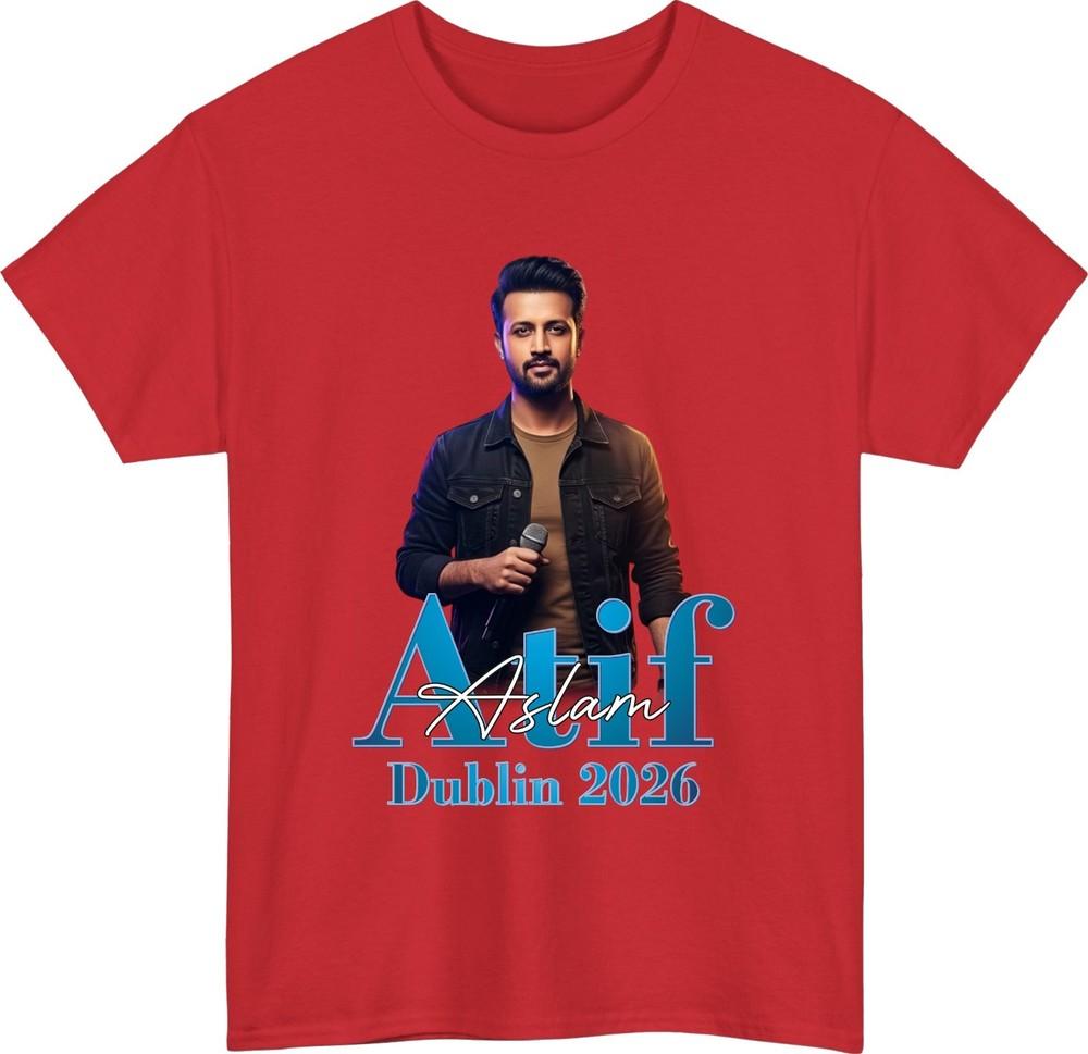 Atif Aslam Dublin 2026 Concert TShirt Asian Music Artist Unisex Tee Top S