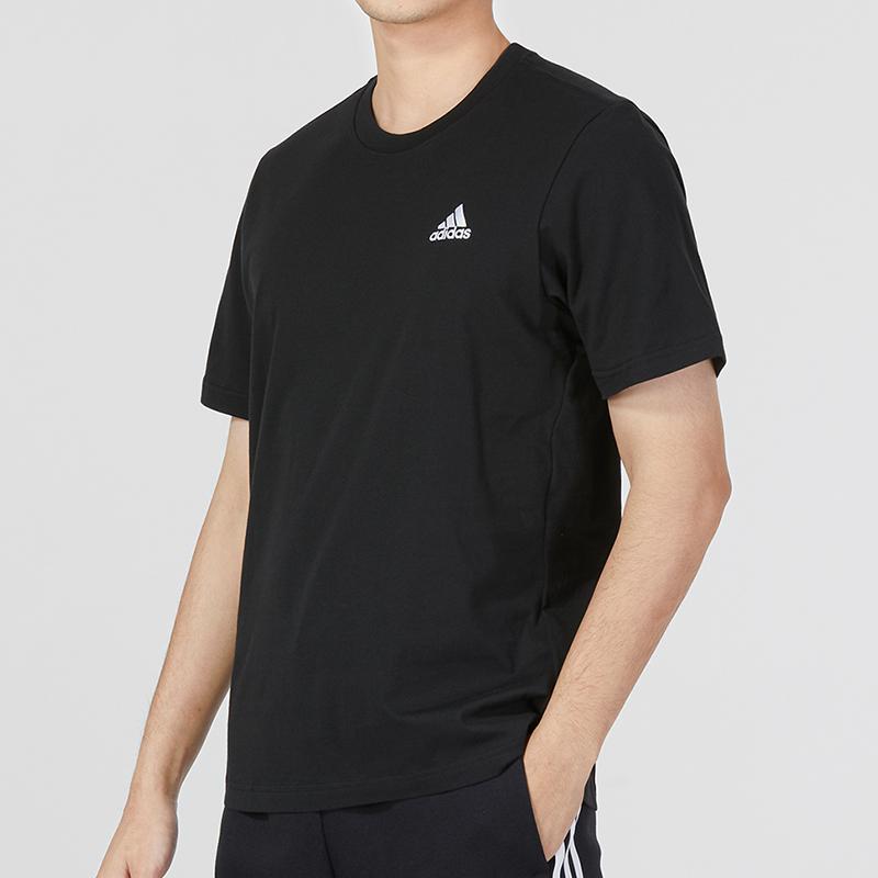 New Adidas ESSENTIALS T Shirt Men's Black IC9282