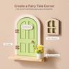 Novelty Glows in The Dark Window Dollhouse Home Decorations Creative Mini Fairy Elf Door Funny Wooden Mouse Hole Nursery Decor
