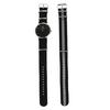 Les Trésors De Lily [Q4416] - 'Cameleon' Watch Set Grey Black Silver (2 Bracelets)