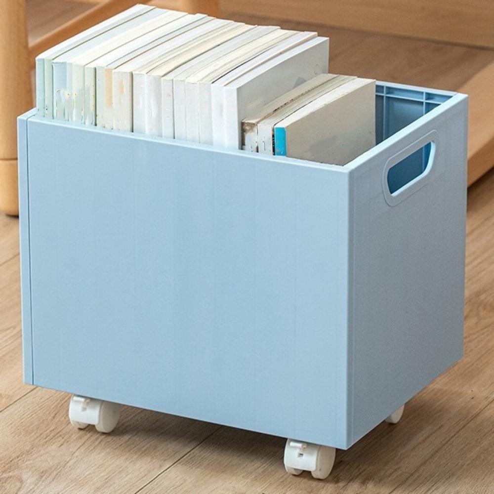 with Pulley Wheels Book Sorting Box Stackable Storage Organizer Clothes Storage Box  Student Desk