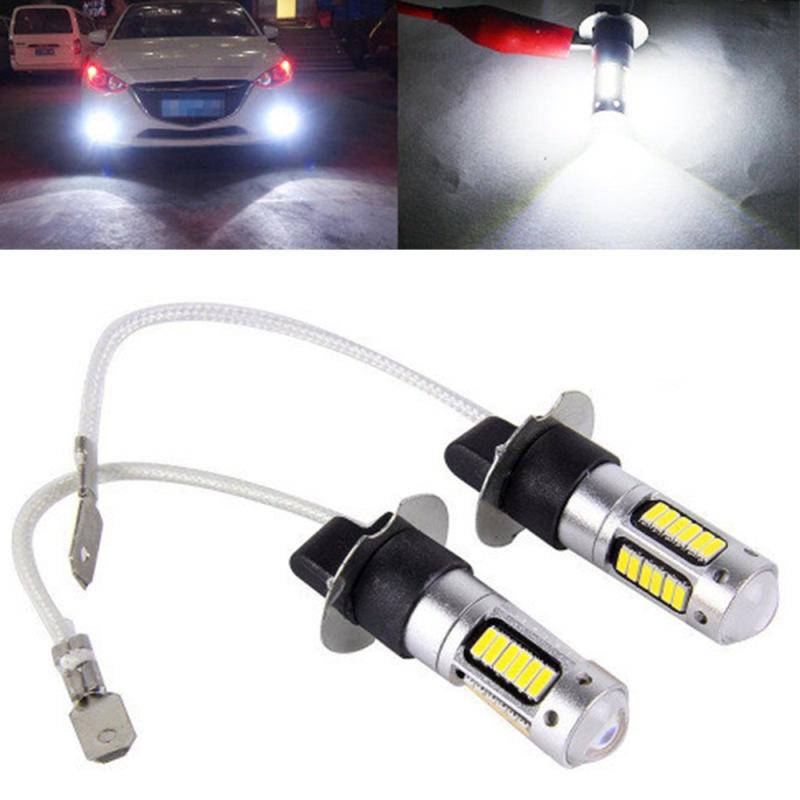 Car LED Fog Light Set: H1, H3 4014 30SMD Front, Rear 880, 881 Anti-Fog, T10 Width Indicator