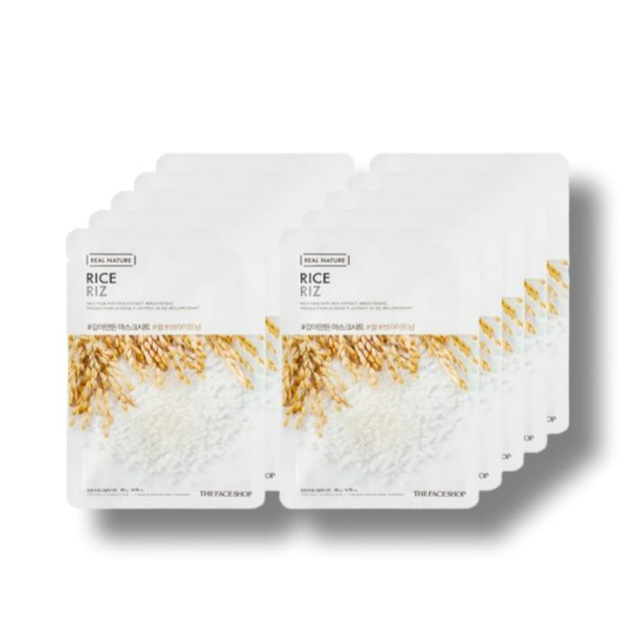 The Face Shop Ground Rice Mask Sheet, 20 g, pack of 10