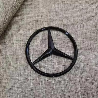 Car Sticker 2025 Hot New 2025 For Mercedes Benz 90mm ABS Chrome Black Logo Mercedes Emblem Rear Star Badge For Mercedes Benz W20