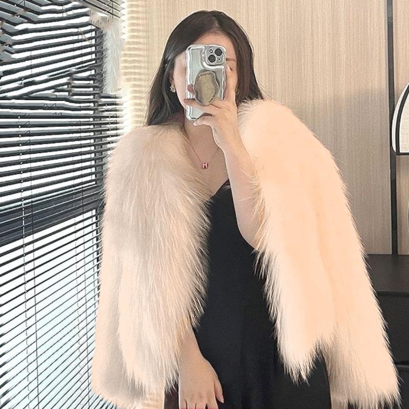 Autumn and winter new toka imitation fox fur light fur women's winter short fur short coat