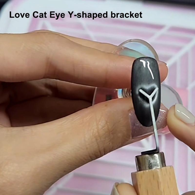 Herzförmiges Katzenaugen-Magnetset Präzisions-Magnetnagelstift für UV-Gel-Politur Herzförmige Katzenaugen-Magnete Stifte Set