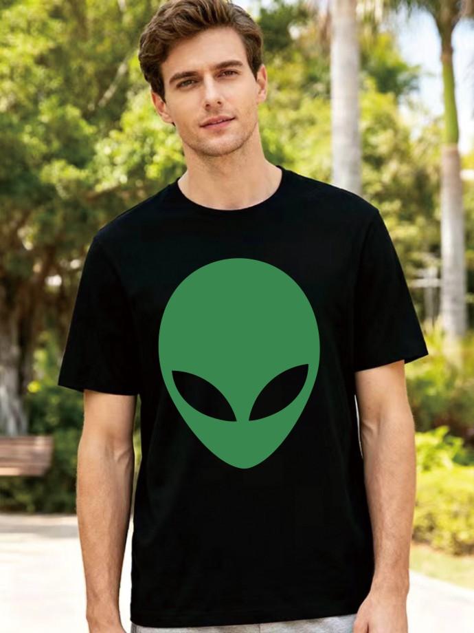 Funny Gift for Alien UFO Fan Alien Face UFO Tshirt Men Clothing Printed Streetwear Graphic T Sh