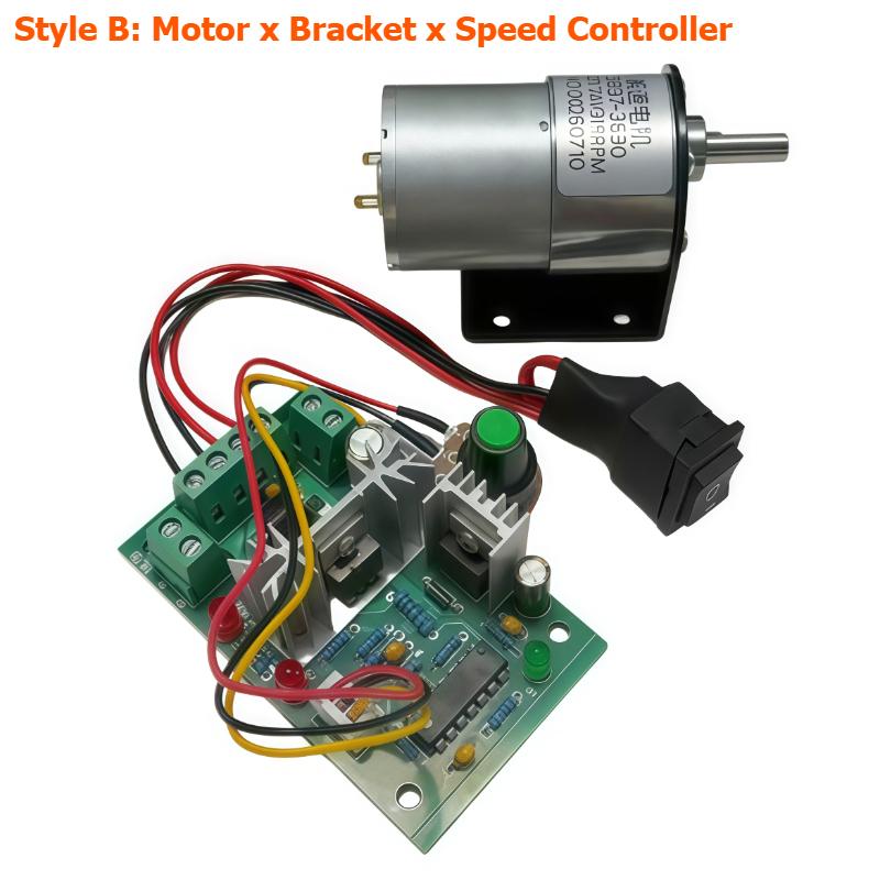 JGB37-3530 Reducing Motor  12V and 24V with Adjustable Power Adapter and Speed Controller