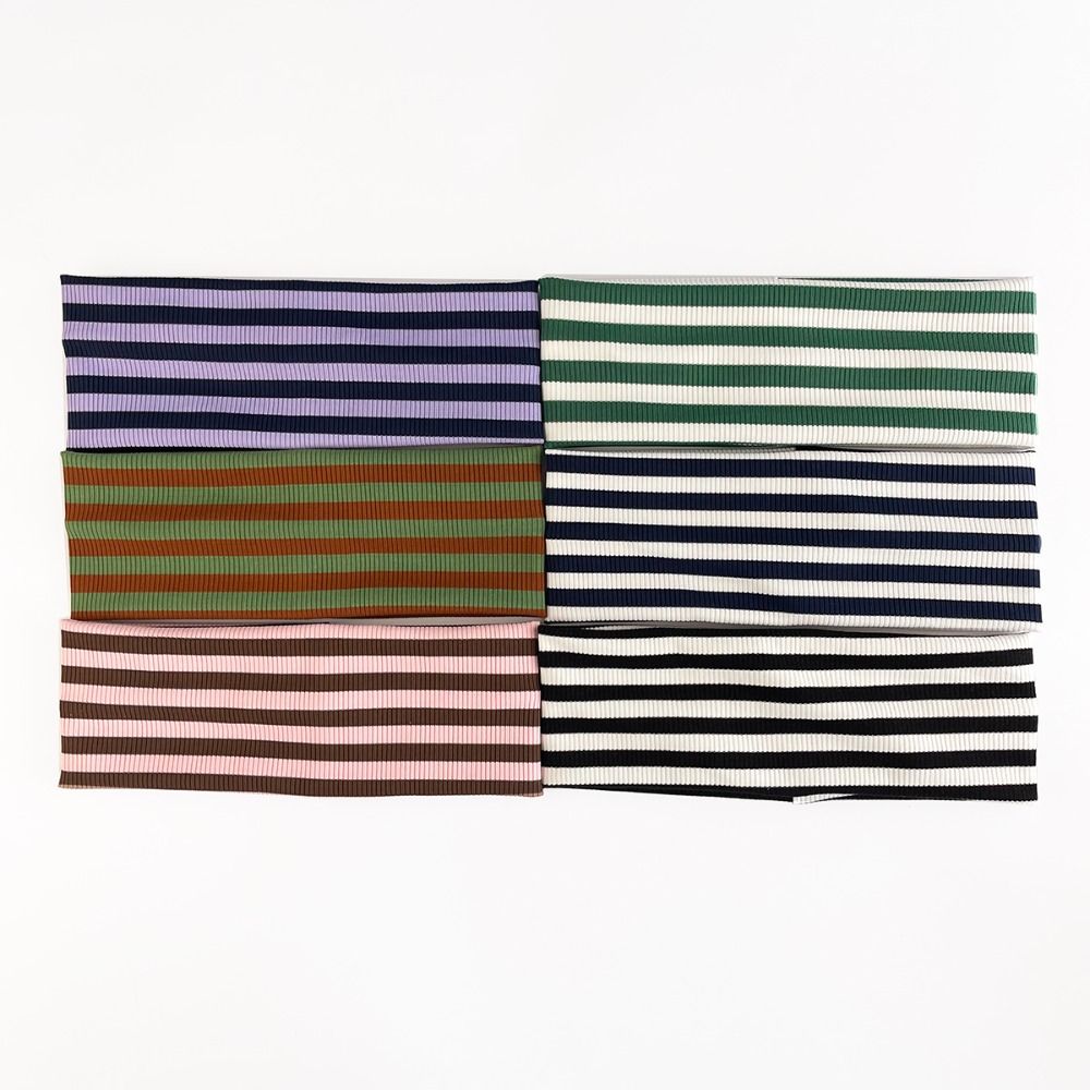 Fashion Striped Elastic Hair Band Sweat-absorbing Soft Wide Hairband Hair Accessories Non-slip Sports Headband