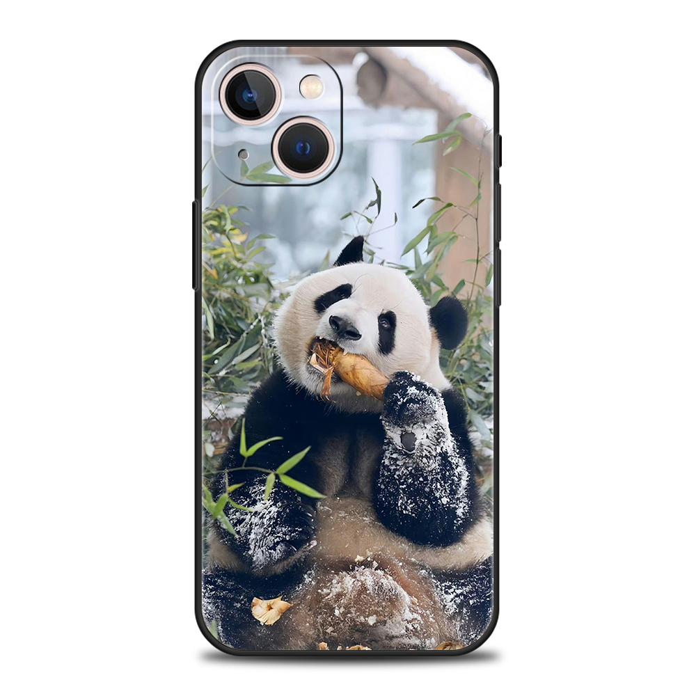 Luxury TPU Soft Phone Case For iPhone 17 Air 16E 16 11 15 14 Pro MAX 12 13 7 8 Plus X XR XS SE 2022 Cover panda