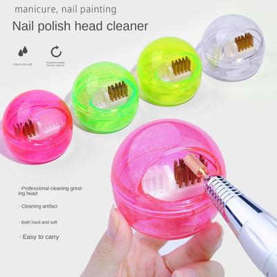 Spazzola per la pulizia delle punte del trapano per unghie, filo di rame, rimozione della polvere, custodia per la pulizia, testa di rettifica per trapano rigido, spazzola morbida per la pulizia, strumento per nail art