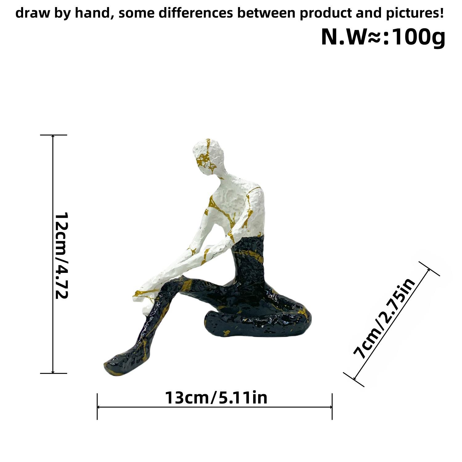 

Resin Handicrafts Abstract Figure Sculptures Colored Graffiti Yoga Person Yoga Exercise Decorative Figurines Home Decoration