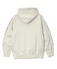 [go slow caravan] 332608 Air-Spun Fleece Pullover Hoodie with a "Camping Cat" Design, Ivory, Size L