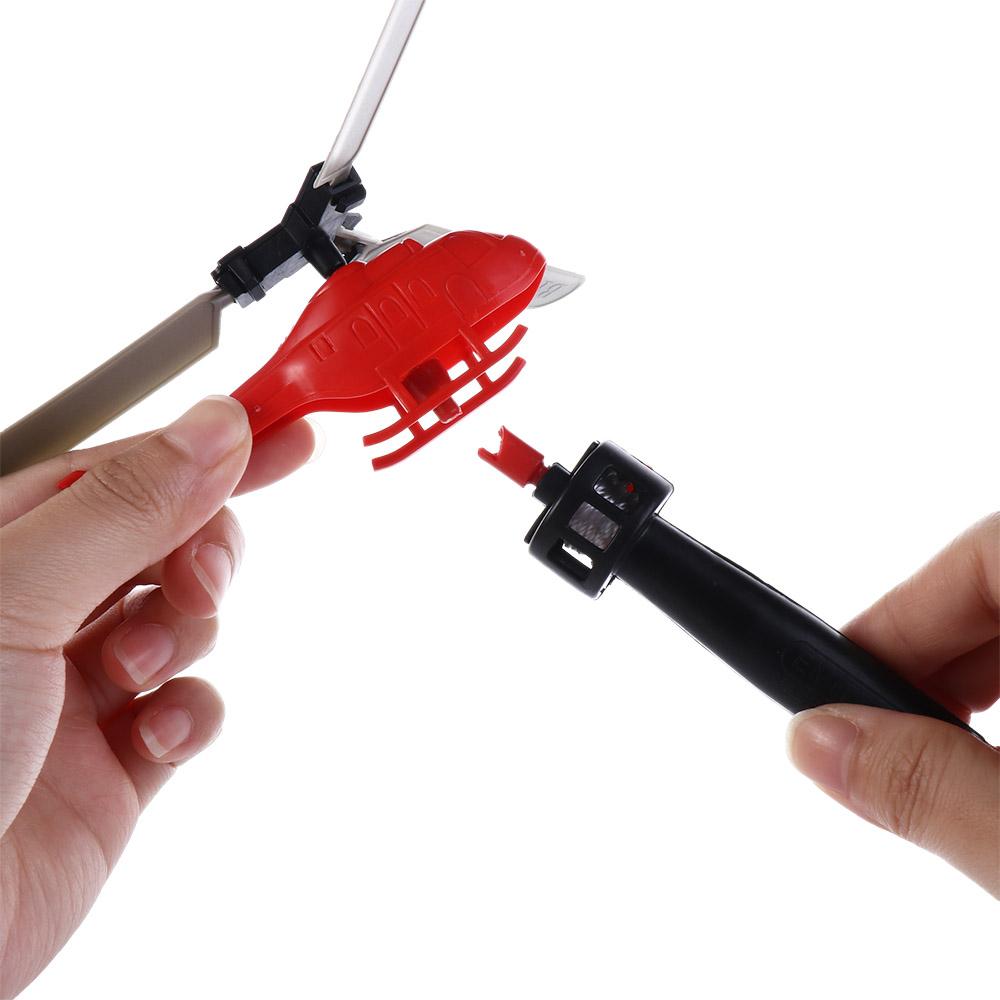 Draw Rope Drawstring Helicopter Toy with Handle Cable Pull Line Helicopter Toys   Educational Toys