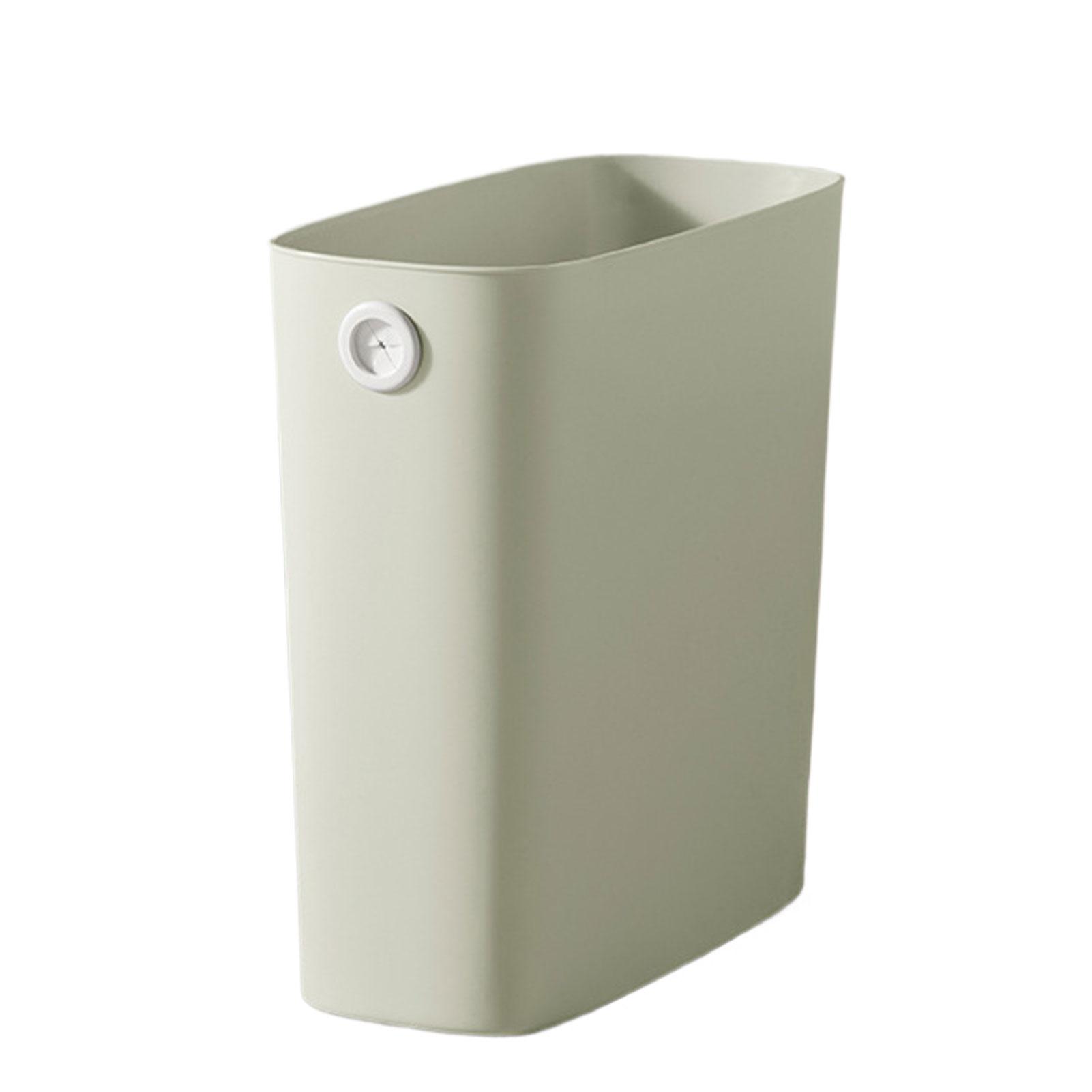 

Пластиковый мусорный бак с крышкой, экономящий место, подходит для ванной комнаты, кухни, гостиной, простой, сплошной цвет