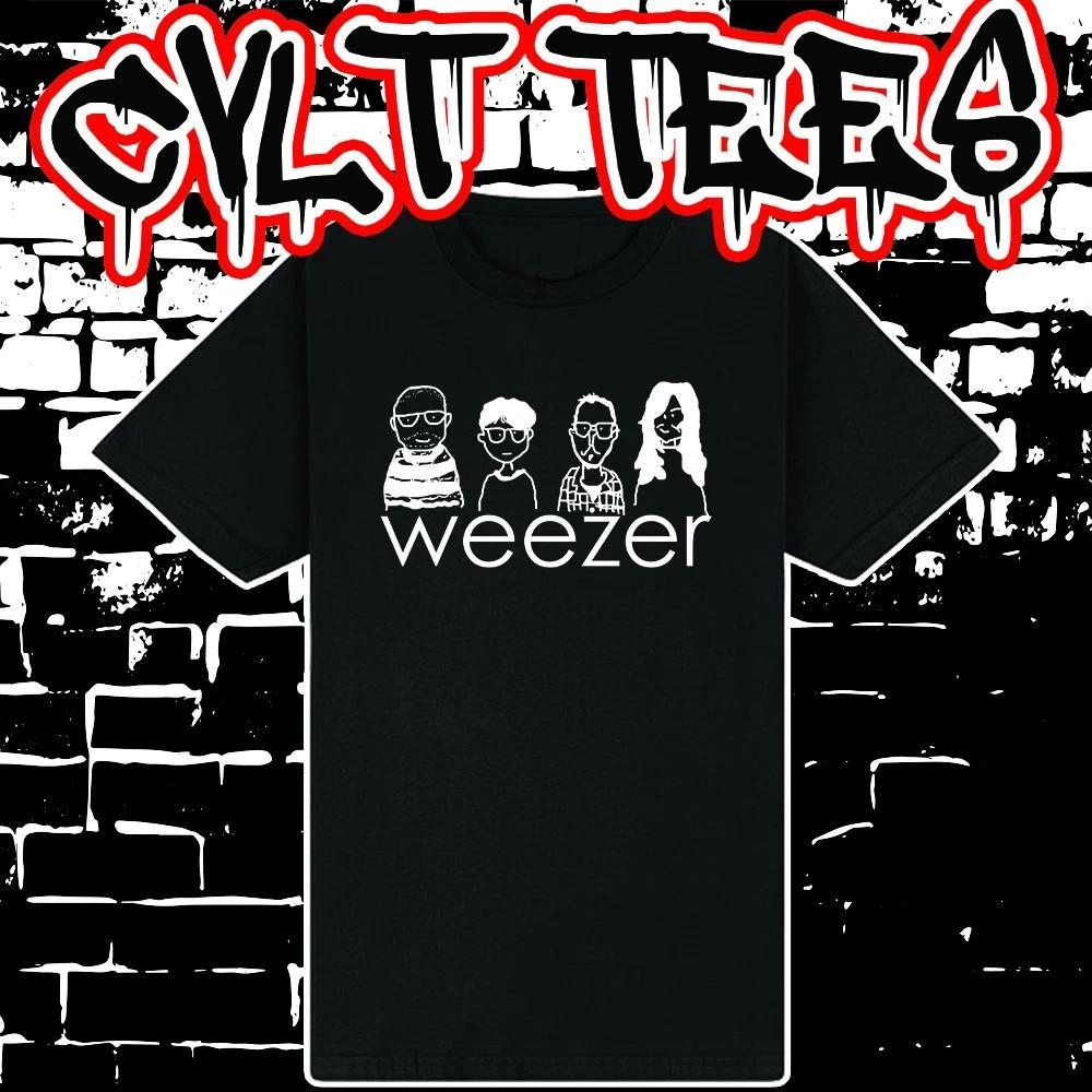 Men s and Women s T-shirts Weezer Band Tee 100% Cotton XXL
