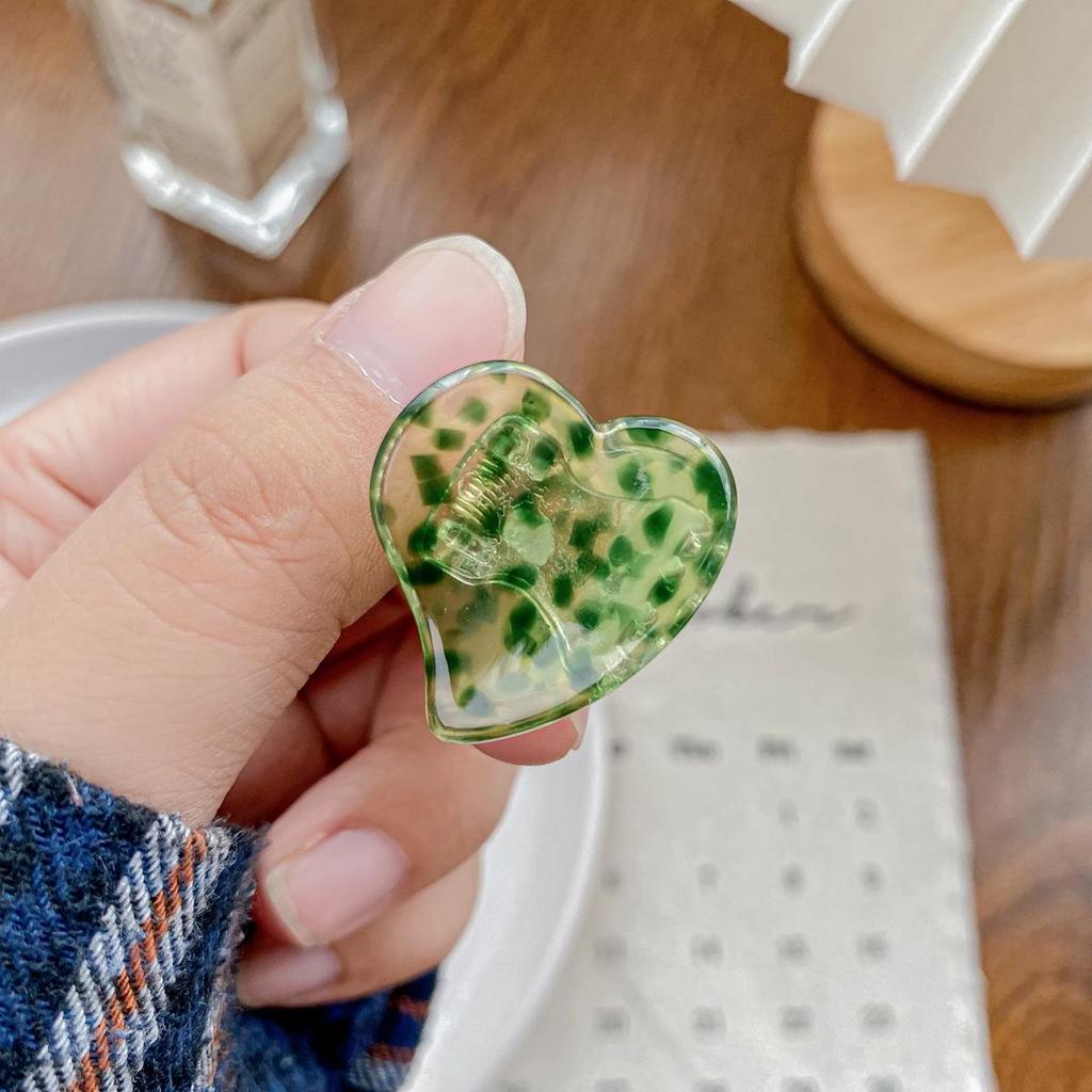 Bofeiya Sweet Heart Acetate Hair Clip - Cute, Small, High-End Side or Top Clip for Braided Hairstyles
