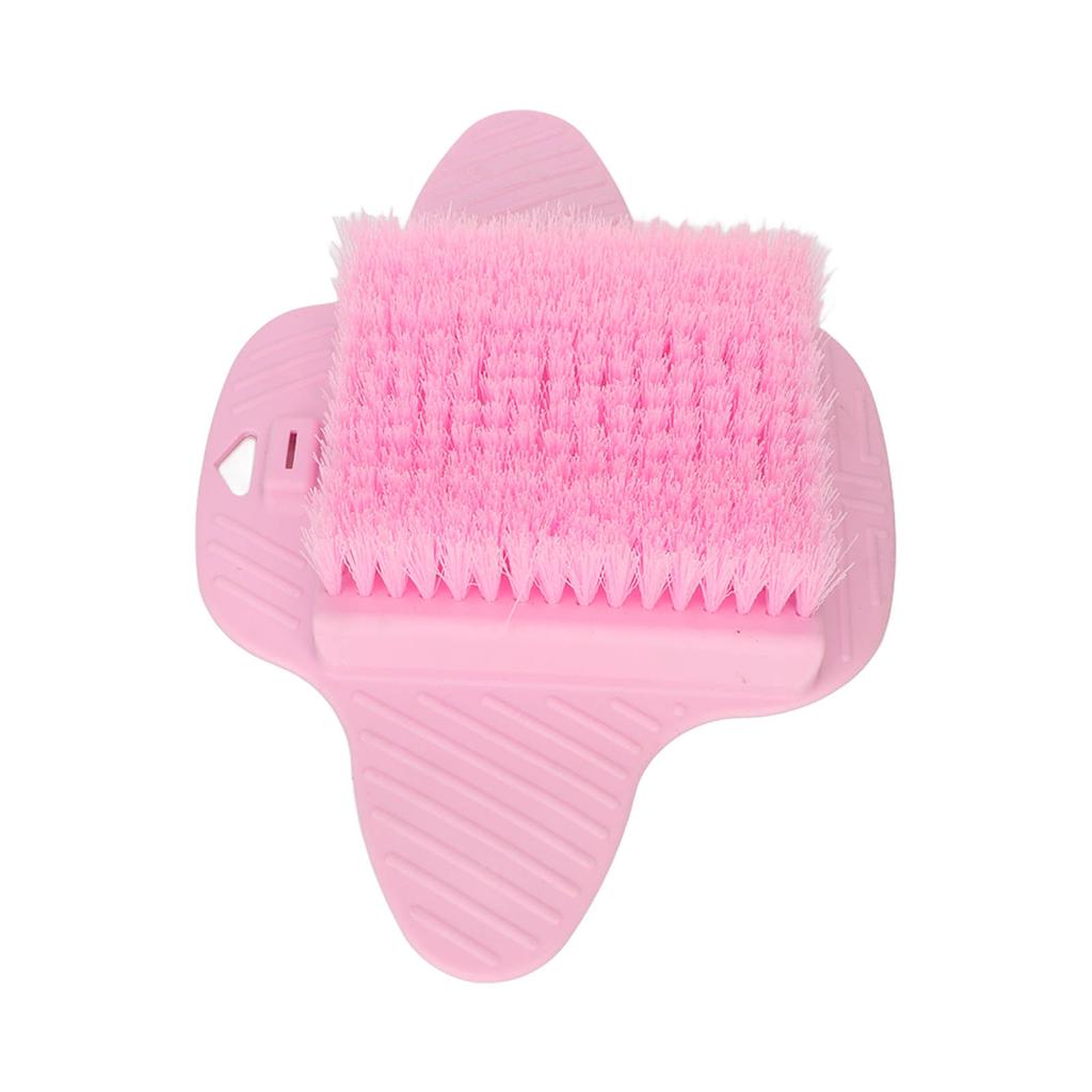 Foot Brush with Suction Cup Wall Mounted Foot Scrubber Sole Cleaning Massage Exfoliation Brush Pink