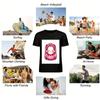 Cute Cool Pink Pigtail Cartoon Portrait Print Tshirt Casual Loose Top With Trendy Fun Pattern Pure cotton T-shirt