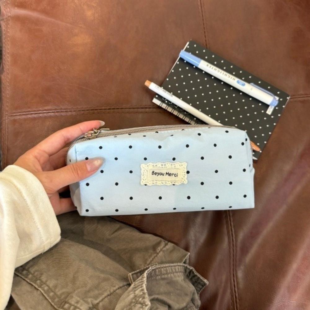 Large Capacity Pen Bag Zipper Cosmetic Bag Versatile Pencil Case  Daily Commuting
