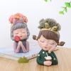 Modern Girl Garden Pot for Succculents Plants Planter, Creative Portrait Figurine Decorative Flower Pots, Home Desktop Decor
