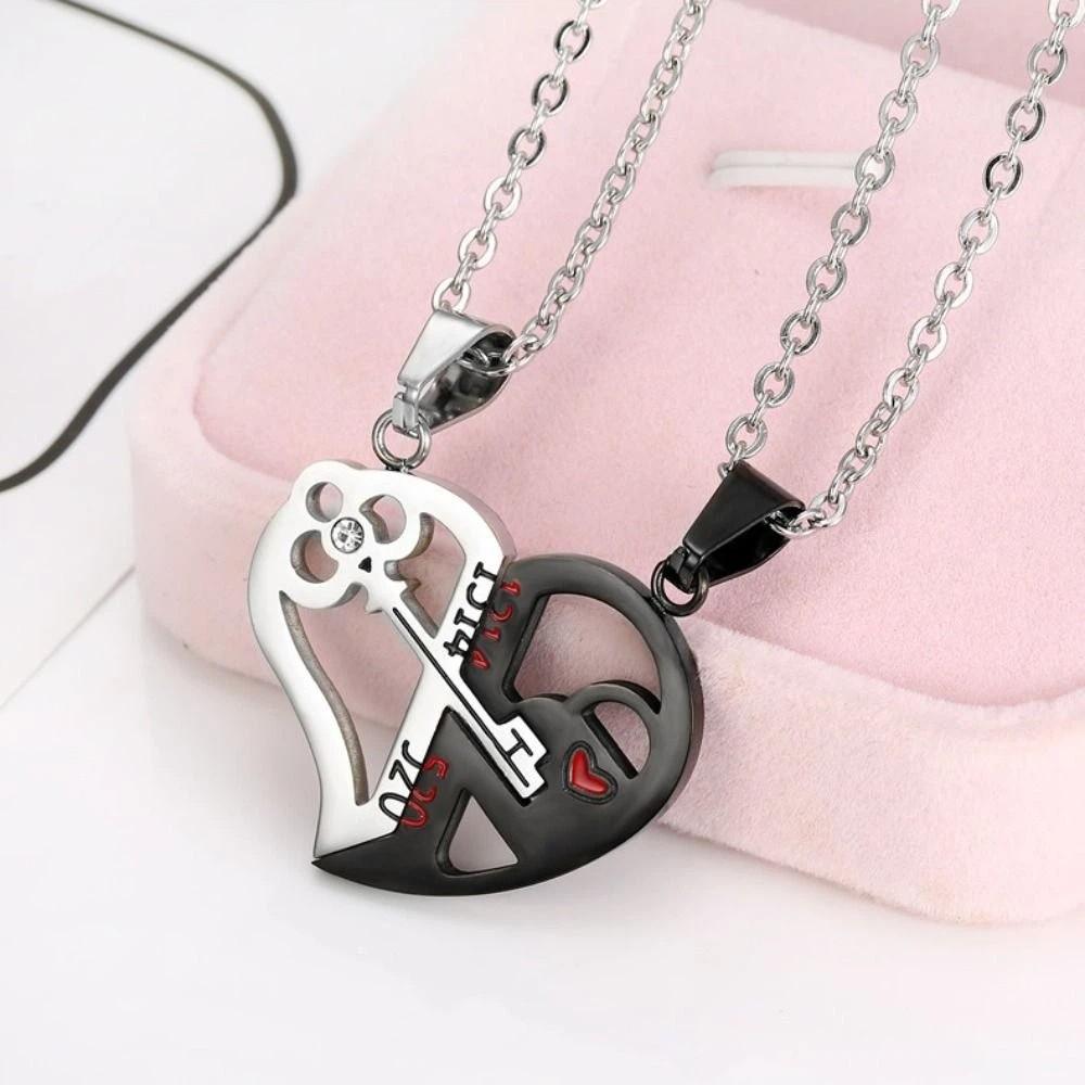 Personalized Design Pendant Necklace Titanium Steel Heart Shape Necklace  Couple Accessories