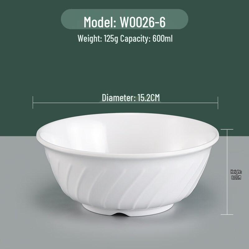 YiPan Melamine Imitation Porcelain Ramen Bowls, Set of 5