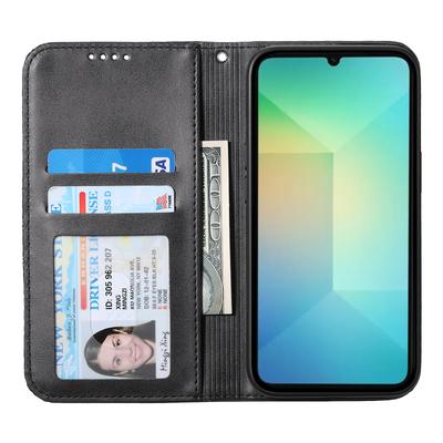 For Samsung Galaxy A06 4G Case Calf Texture PU Leather Phone Cover with Wallet